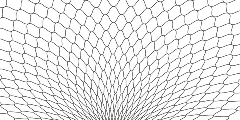 Fishing net seamless pattern. Mosquito protection flying insect plastic net. Football gates mesh texture. Basketball hoop pattern. Chain link fence. Vector illustration on white background. © uboy