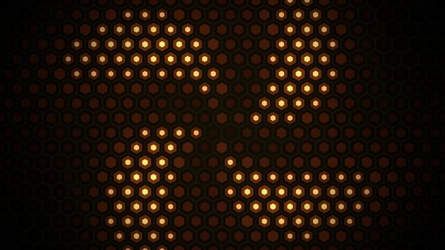 Abstract flat geometric hexagon hive background 4k seamless loop