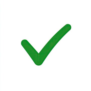 A vivid green checkmark graphic against a plain white background, confirming a choice