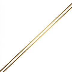 Angled image of two thin, parallel gold lines against a plain white background