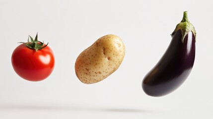 野菜が宙に浮く