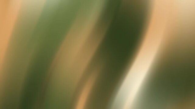 Olive Garden footage animation of ethereal abstract waves in shades of sage green and warm tan colors