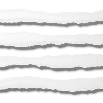 White Paper Layers with Torn Edges.