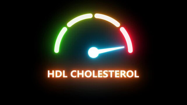 HDL cholesterol normal, text, word level concept.Suitable for balanced cholesterol, heart health, and wellness visuals.