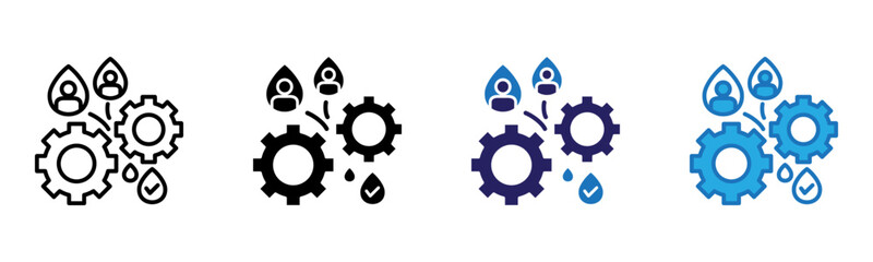 Refine Icon Multi Style Vector Illustration