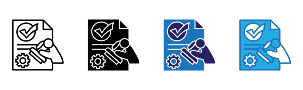 Validate Icon Multi Style Vector Illustration