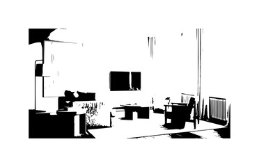 Fototapeta premium Modern Minimalist Office Setup with Desk and Monitor