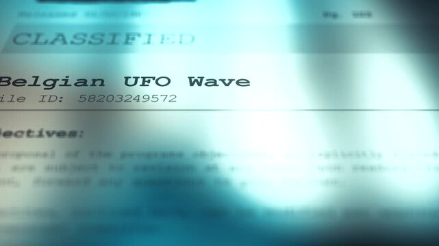 UFO Classified Document - Classified Document - Belgian UFO Wave