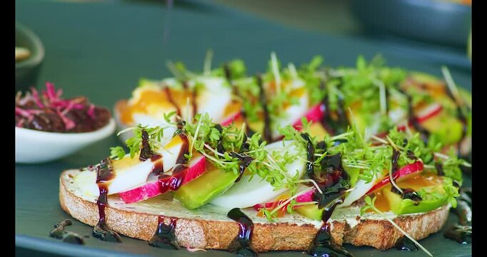 Loaded Avocado Toast Recipe Topped with Radishes and Fresh Greens