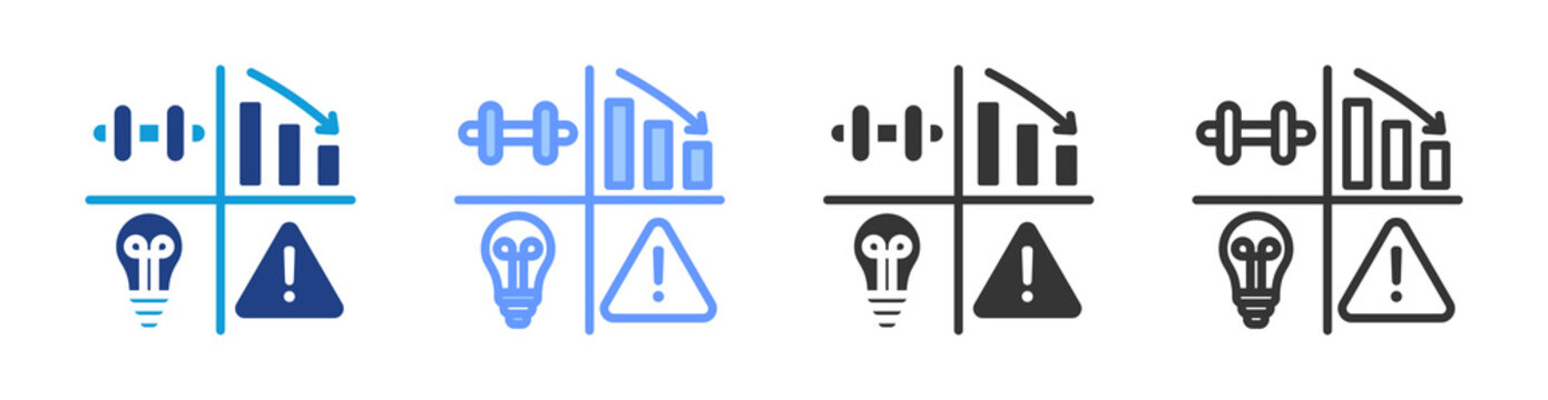 Swot Analysis icon set multiple style collection