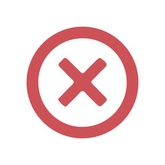 Obraz premium Red Cross Mark Icon