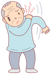疾患・疾病のイラスト - 肩こり・五十肩・筋肉痛