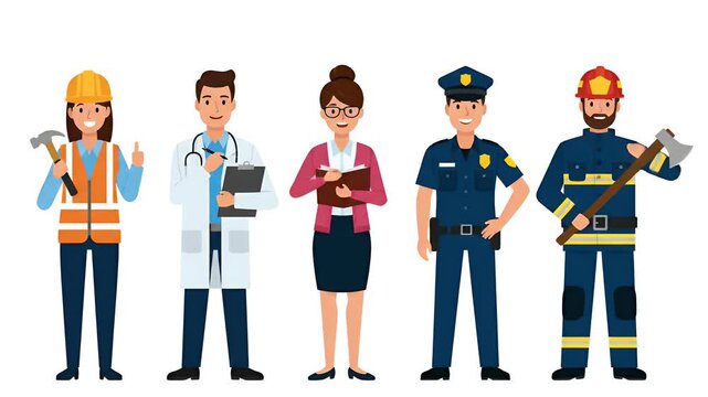 Diverse Pixelated Professionals Standing Together White Background