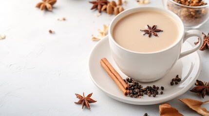Aromatic Chai Tea with Spices.