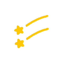 流れ星 イラスト 手描き かわいい シンプル