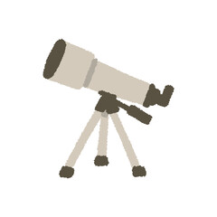 望遠鏡 イラスト 自由研究 観察 手描き アイコン