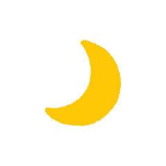 三日月 イラスト 手描き かわいい シンプル