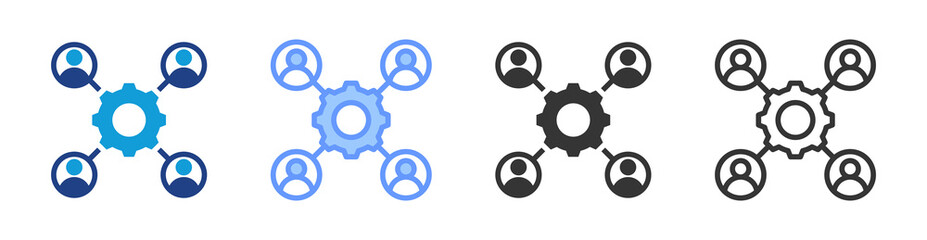 Obraz premium Channel Partner Management icon set multiple style collection