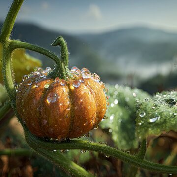 Slider Shot of Pumpkins in Autumn Pumpkin Patch Field