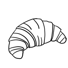 Croissant line art © Arina