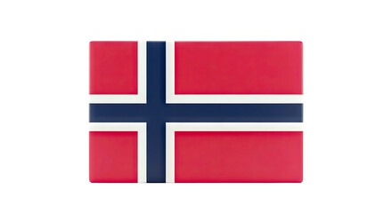 Obraz premium 3D Norwegian Flag Cube