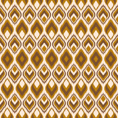 Abstract Geometric ikat pattern seamless