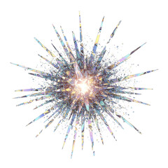 Obraz premium Abstract Crystalline Explosion or Ice Shard Starburst Light