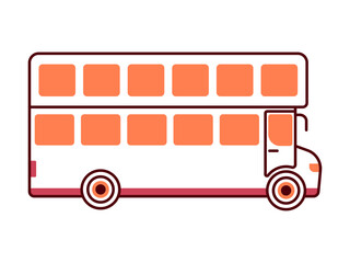Double decker icon. Modern transportation icon design. Simple filled and outline style. Vector icon.