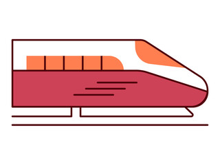 Fast train icon. Modern transportation icon design. Simple filled and outline style. Vector icon.