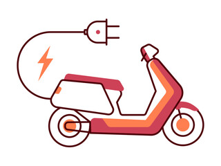 Electric motorcycle icon. Modern transportation icon design. Simple filled and outline style. Vector icon.