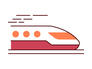 High speed train icon. Modern transportation icon design. Simple filled and outline style. Vector icon.