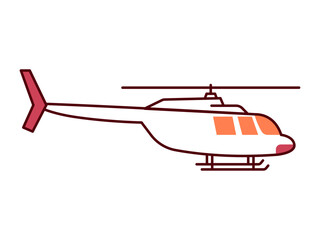 Helicopter icon. Modern transportation icon design. Simple filled and outline style. Vector icon.