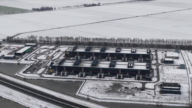 Winter Datacenter Digital Infrastructure Aerial