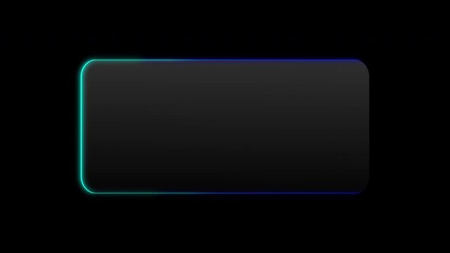neon glowing  live streaming frame with blue gradient lines on black background
