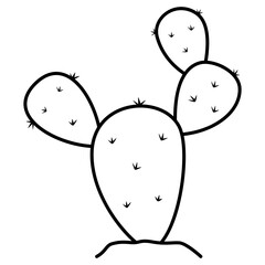 vector illustration of an illustration of a prickly pear cactus