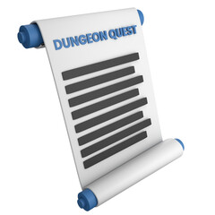 Quest Scroll 3D Illustration