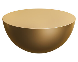 Gold half sphere abstract shape and golden glossy metallic hemisphere dome structure, 3d illustration © Aon Khanisorn