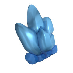 Ice Crystal Spell 3D Illustration