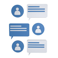 Dialogue Choice Icon 3D Illustration