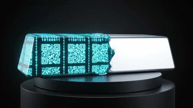 Morphing Silver Bar Physical to Digital Binary Data