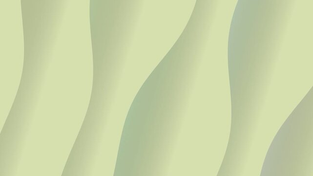 Wavy green and beige abstract pattern on a smooth background