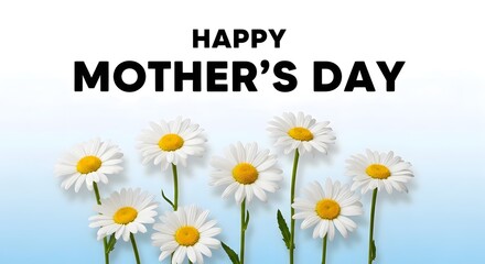 Happy mother's day wishes with beautiful daisies and greeting © MSTSARMIN