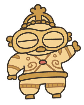 ゆるい遮光器土偶のイラスト