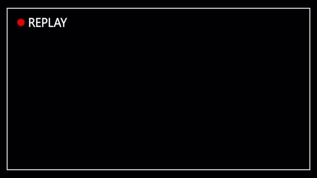 Replay Symbol with Text Animation &ndash; Alpha Channel Motion Graphic
