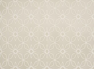 Fototapeta premium A serene floral pattern featuring stylized flowers in a repeating design, viewed from directly above, as seen in image (61).jpg