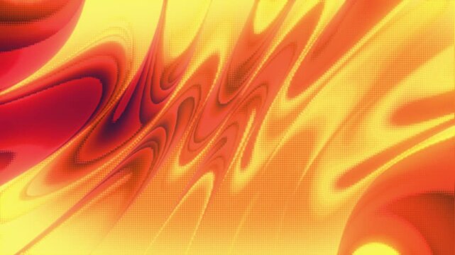 Abstract liquid wavy pattern motion background in warm red and orange lava tones with big waves movement. Seamless looping visual for motion graphics, titles, VJ visuals, and social content.