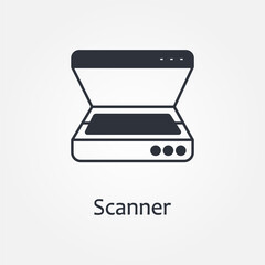 scanner icon symbol illustration vector eps10 logo template design pattern seamless bright minimal design flat design realistic style simple design modern design