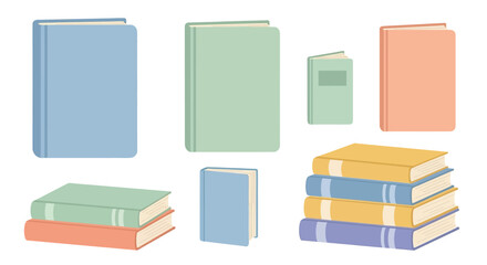 Colorful Books and Stacks of Novels.