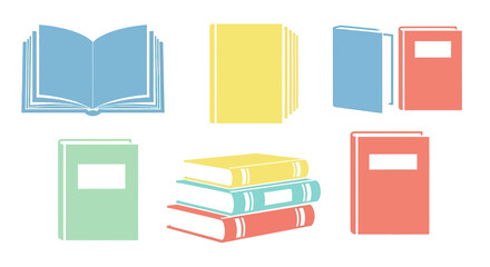 Colorful Books and Stack of Books.