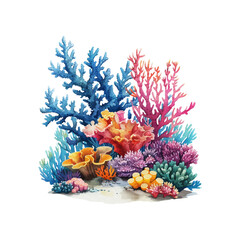 coral reef underwater hand drawn vector illustration © Shunu